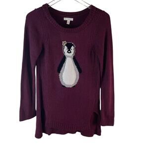 LC Lauren Conrad Princess Penguin Sweater Size Small